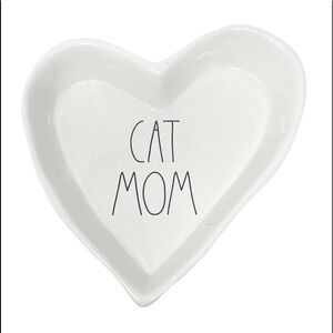 RAE DUNN “CAT MOM” Heart Shaped Dish Bowl